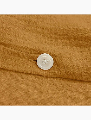Housse de couette unie en coton, gaze de coton