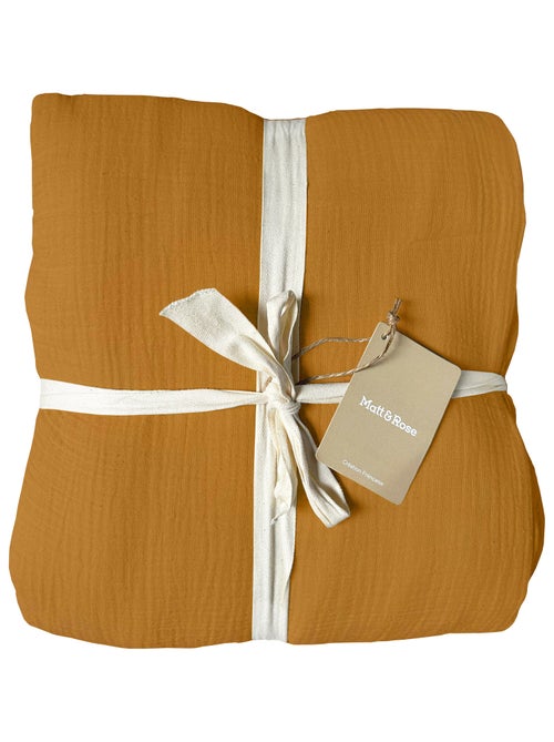 Housse de couette unie en coton, gaze de coton - Kiabi
