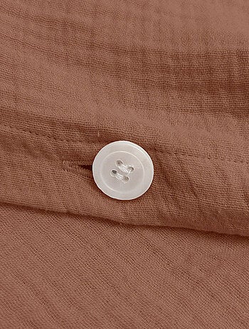 Housse de couette unie en coton, gaze de coton