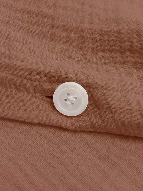 Housse de couette unie en coton, gaze de coton - Kiabi Housse de couette unie en coton, gaze de coton - Kiabi