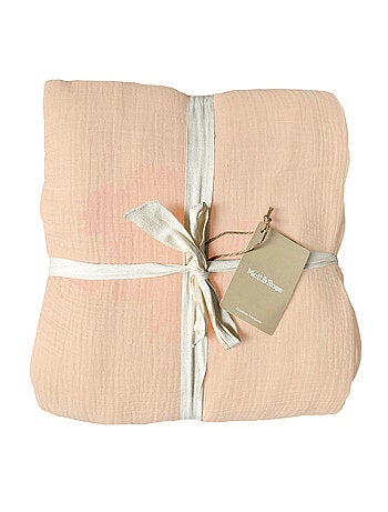 Housse de couette unie en coton, gaze de coton