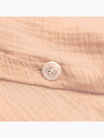 Housse de couette unie en coton, gaze de coton