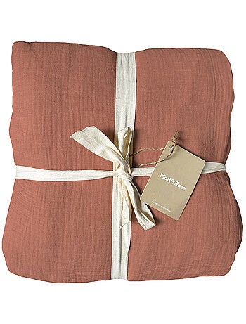 Housse de couette unie en coton, gaze de coton