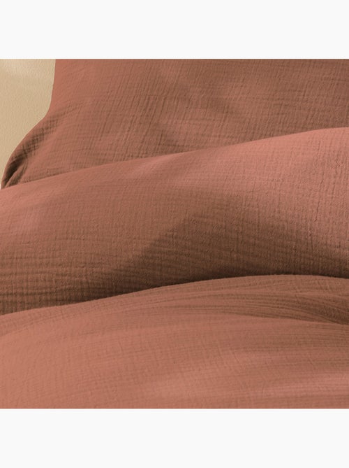 Housse de couette unie en coton, gaze de coton - Kiabi