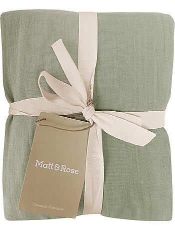 Housse de couette unie en coton, gaze de coton