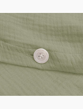 Housse de couette unie en coton, gaze de coton