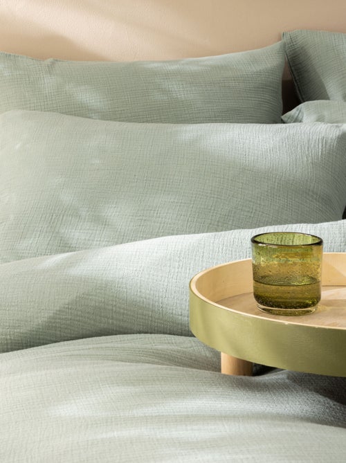Housse de couette unie en coton, gaze de coton - Kiabi Housse de couette unie en coton, gaze de coton - Kiabi
