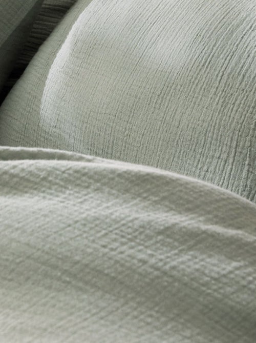 Housse de couette unie en coton, gaze de coton - Kiabi Housse de couette unie en coton, gaze de coton - Kiabi