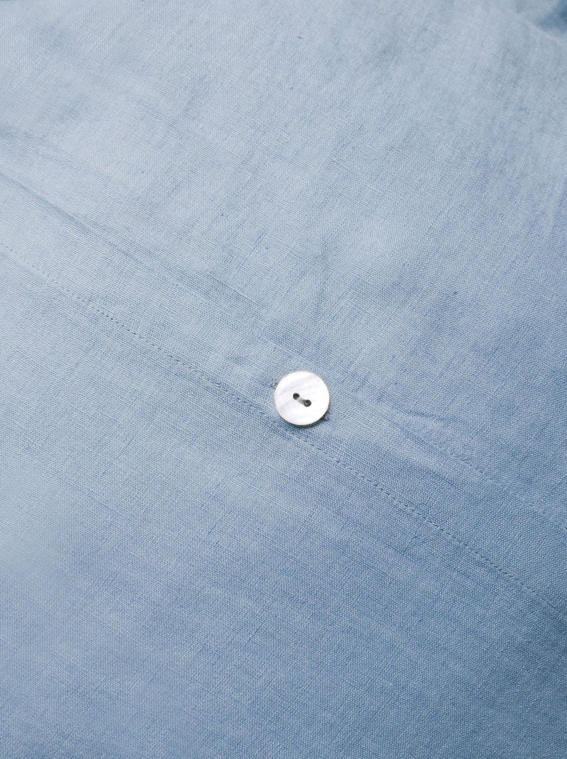 Housse de couette unie en lin, passion lin Bleu clair - Kiabi