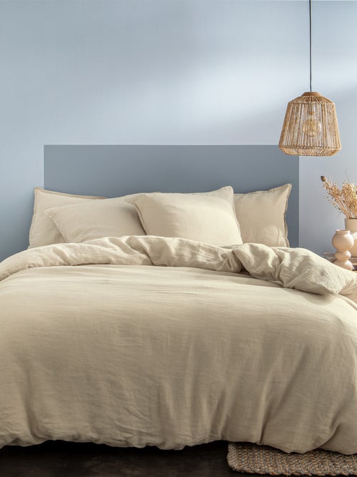Housse de couette unie en lin, passion lin - Kiabi Housse de couette unie en lin, passion lin - Kiabi