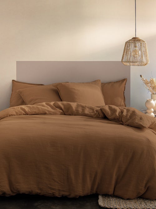Housse de couette unie en lin, passion lin - Kiabi Housse de couette unie en lin, passion lin - Kiabi