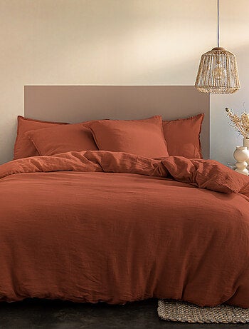 Housse de couette unie en lin, passion lin