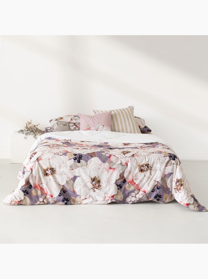 Housse de couette White peonies "Happyfriday" Multicolore - Kiabi