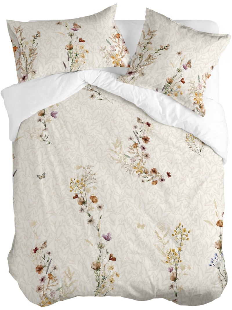 Housse de couette Wild flowers "Happyfriday" Multicolore - Kiabi