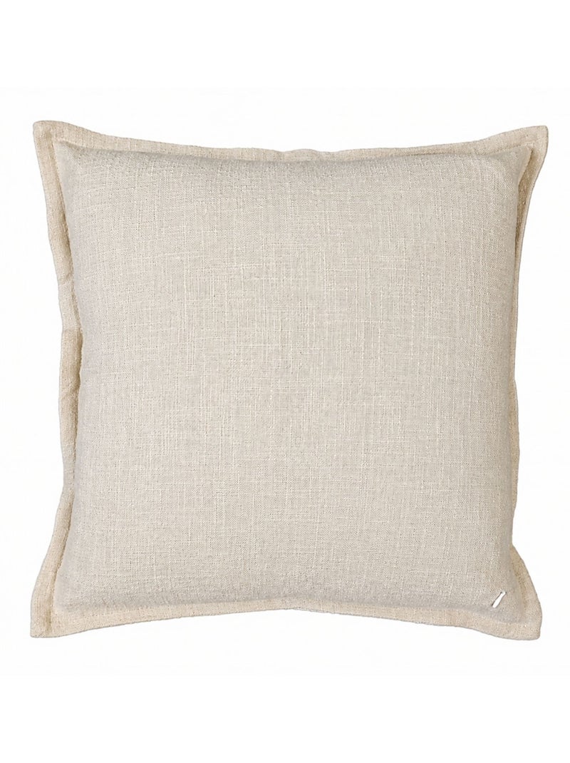 Housse de coussin 100% coton rayures rustiques lourmarin Beige - Kiabi