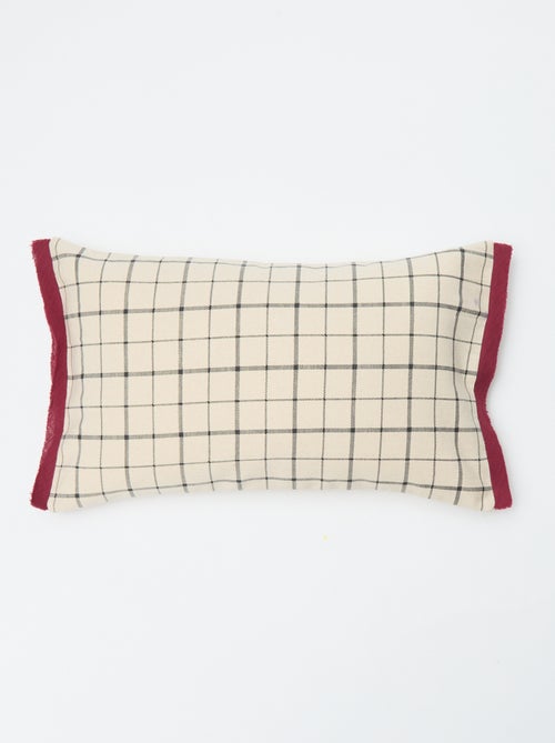 Housse de coussin à carreaux - Kiabi