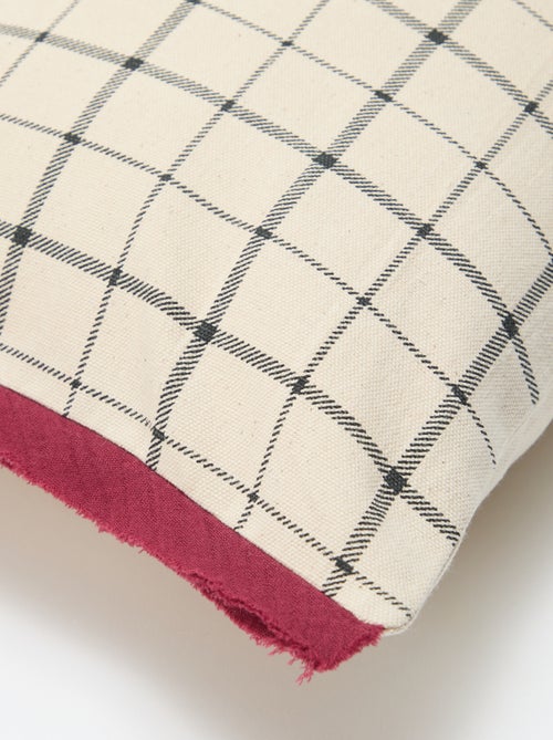 Housse de coussin à carreaux - Kiabi