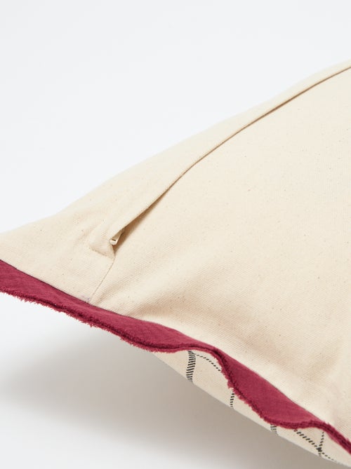 Housse de coussin à carreaux - Kiabi