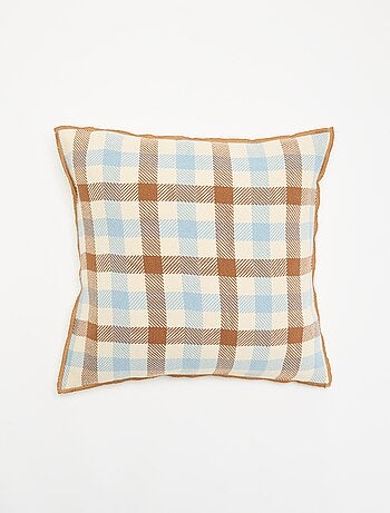 Housse de coussin à carreaux