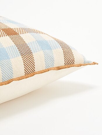 Housse de coussin à carreaux