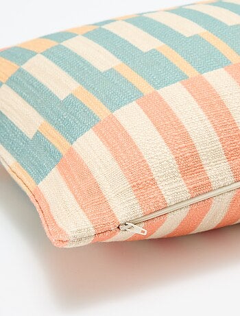 Housse de coussin à motifs géométriques