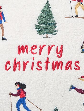Housse de coussin avec broderies 'Noël'