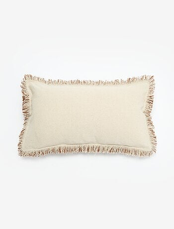 Housse de coussin avec franges 30 x 50 cm