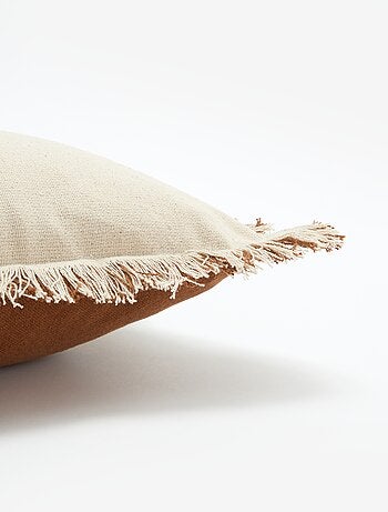 Housse de coussin avec franges 30 x 50 cm