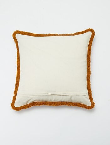 Housse de coussin avec franges (45 x 45 cm)