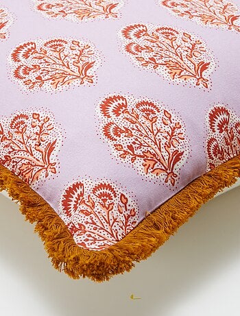 Housse de coussin avec franges (45 x 45 cm)