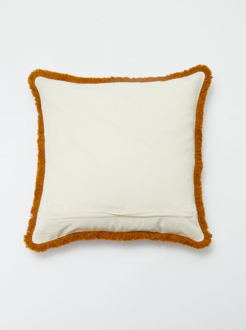 Housse de coussin avec franges (45 x 45 cm) - Kiabi