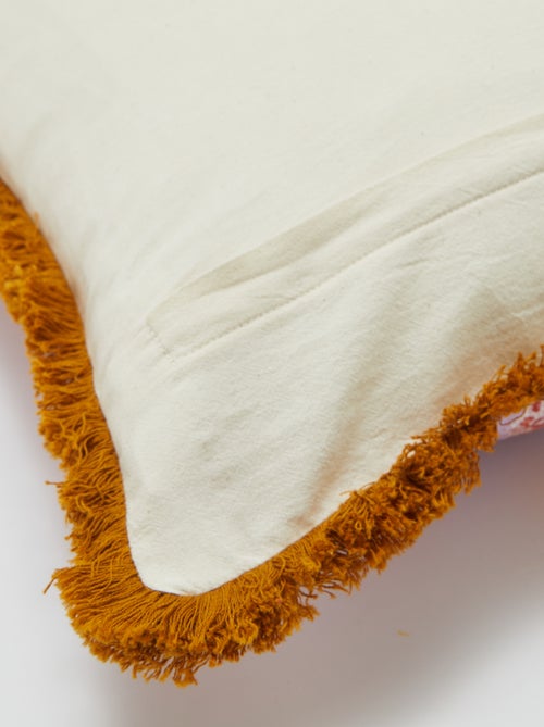 Housse de coussin avec franges (45 x 45 cm) - Kiabi