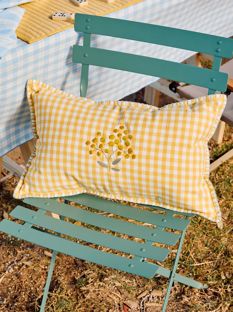 Housse de coussin brodée - KIABI Home Jaune - Kiabi