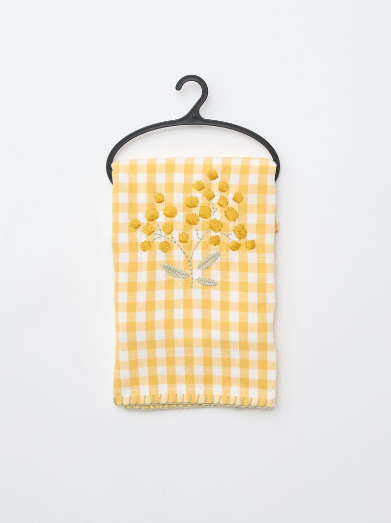 Housse de coussin brodée - KIABI Home Jaune - Kiabi