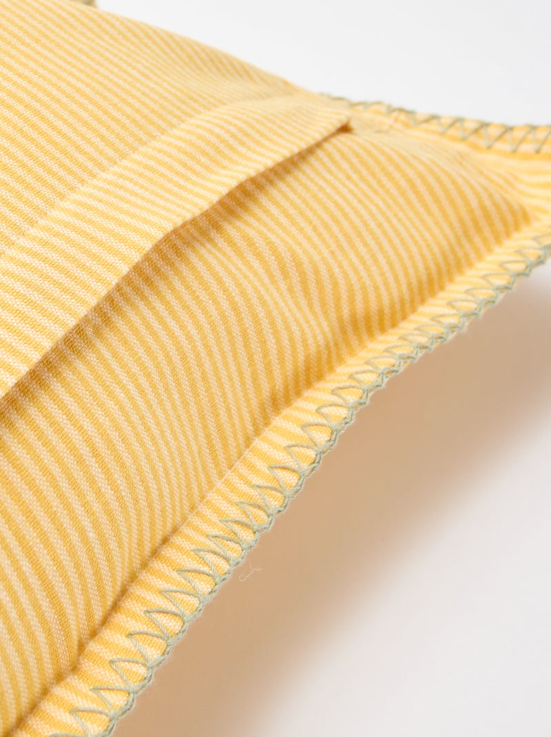 Housse de coussin brodée - KIABI Home Jaune - Kiabi
