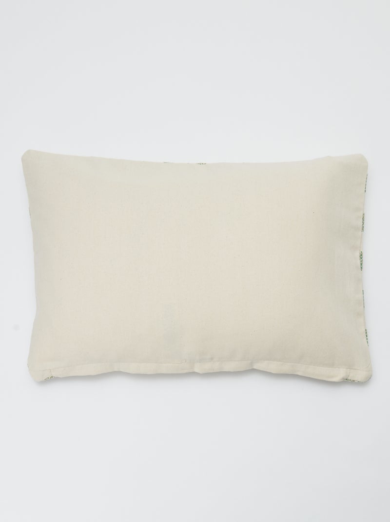 Housse de coussin brodée - Kiabi Home Vert - Kiabi