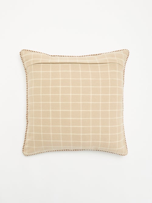 Housse de coussin carré à fleurs brodées - Kiabi Housse de coussin carré à fleurs brodées - Kiabi
