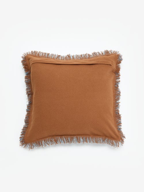 Housse de coussin carré avec franges 45 x 45 cm - Kiabi Housse de coussin carré avec franges 45 x 45 cm - Kiabi