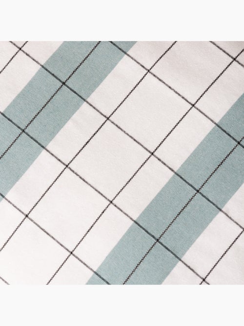 Housse de coussin carrée à rayures avec carreaux en relief - Gamusi. - Kiabi