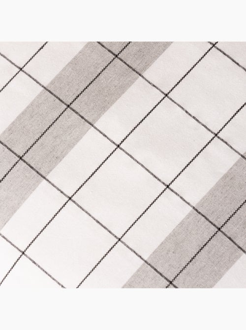 Housse de coussin carrée à rayures avec carreaux en relief - Gamusi. - Kiabi