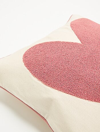Housse de coussin carrée avec motif 'cœur'