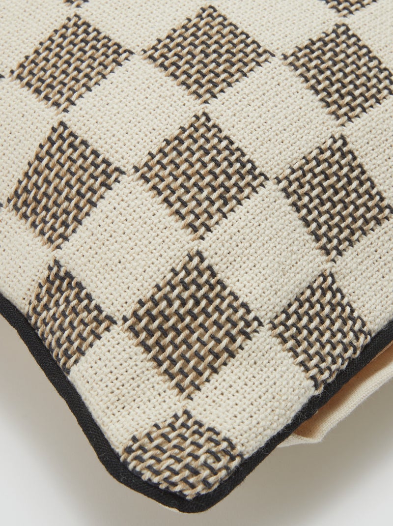 Housse de coussin damier - Kiabi Home Blanc - Kiabi