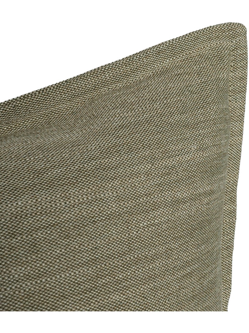 Housse de coussin d?coratif Twill "Happyfriday" Vert olive - Kiabi