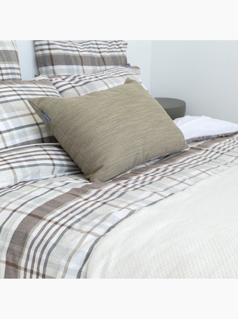 Housse de coussin d?coratif Twill "Happyfriday" Vert olive - Kiabi
