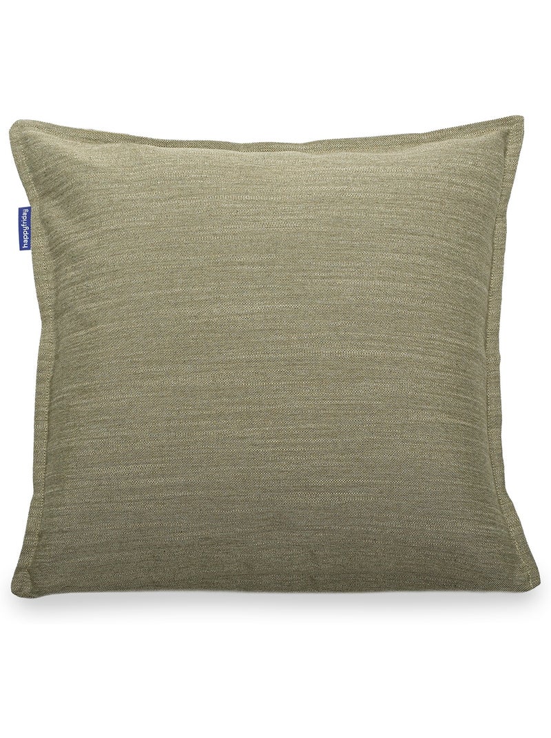 Housse de coussin décoratif Twill "Happyfriday" Vert olive - Kiabi