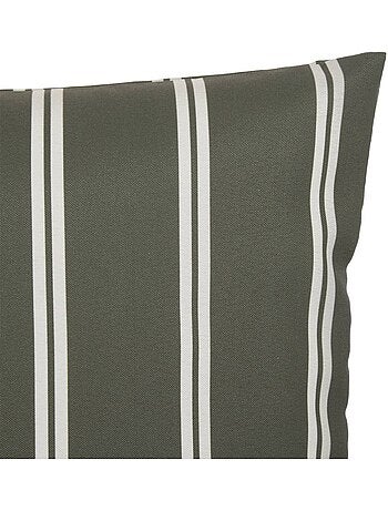 Housse de coussin d'extérieur rayée TILEO