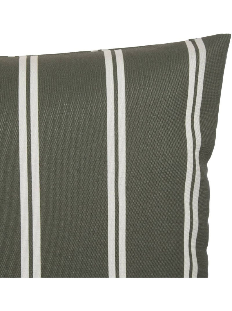 Housse de coussin d'extérieur rayée TILEO Vert foncé - Kiabi