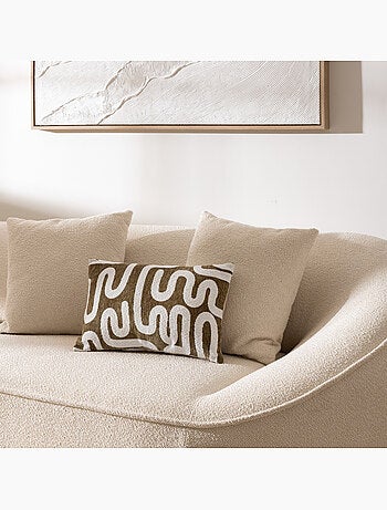Housse de coussin en chenille jeni