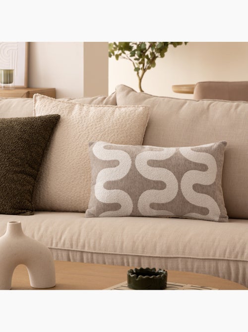 Housse de coussin en chenille JENI - Kiabi Housse de coussin en chenille JENI - Kiabi