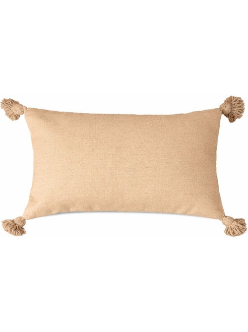 Housse de coussin en laine à pompons - Kiabi Housse de coussin en laine à pompons - Kiabi